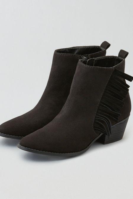 American Eagle Outfitters Ae Side Fringe Heeled Bootie