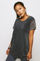 American Eagle Outfitters Don't Ask Why Sequin Sleeve T-shirt