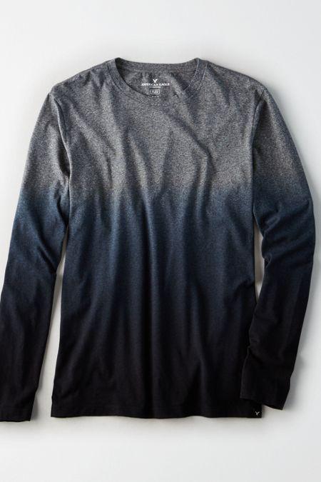 American Eagle Outfitters Ae Flex Dip Dye Long Sleeve T-shirt