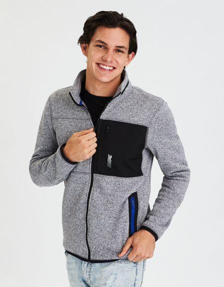 American Eagle Outfitters Ae Active Fleece Zip-up Sweater