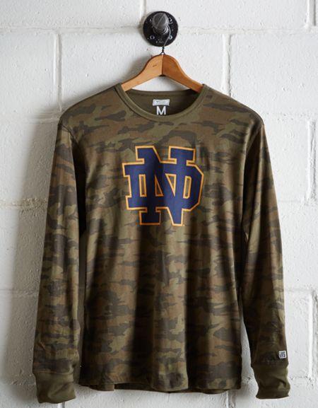 Tailgate Men's Notre Dame Camo Long Sleeve Tee