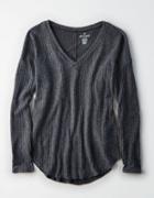American Eagle Outfitters Ae Soft & Sexy Plush Waffle Knit Top