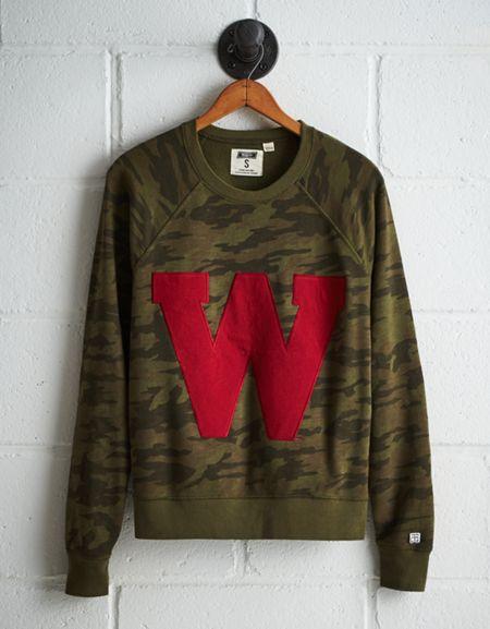 Tailgate Women's Wisconsin Camo Fleece Sweatshirt