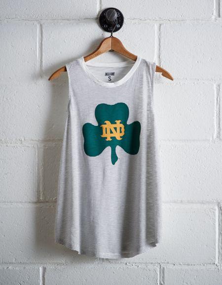Tailgate Women's Notre Dame Stripe Tank