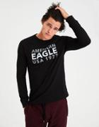American Eagle Outfitters Ae Long Sleeve Raglan Graphic Tee