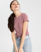 American Eagle Outfitters Ae Soft & Sexy Lettuce Hem T-shirt