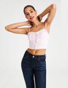 American Eagle Outfitters Ae Striped Corset Bralette Crop Top