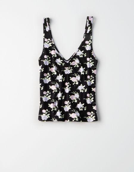 American Eagle Outfitters Ae Soft & Sexy Cinch Front Tank Top
