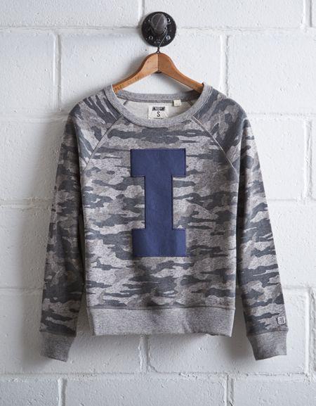 Tailgate Women's Illinois Camo Sweatshirt