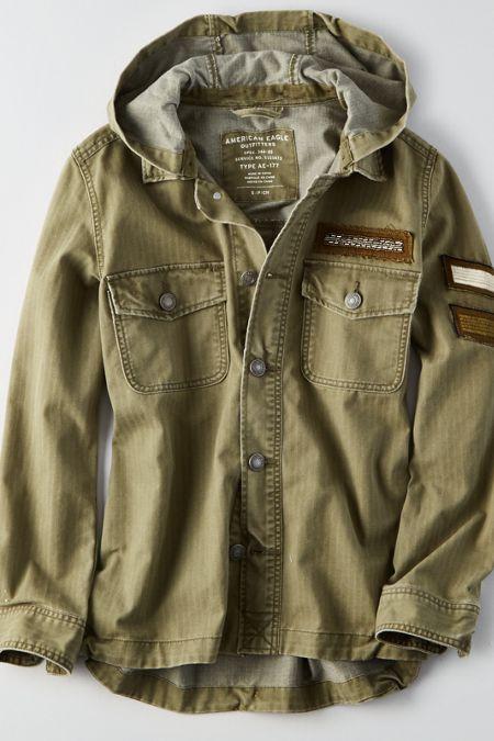 American Eagle Outfitters Ae Patched Utility Jacket