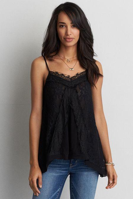 American Eagle Outfitters Ae Lace Panel Cami