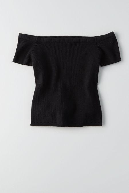 American Eagle Outfitters Ae Ribbed Off-the-shoulder Sweater