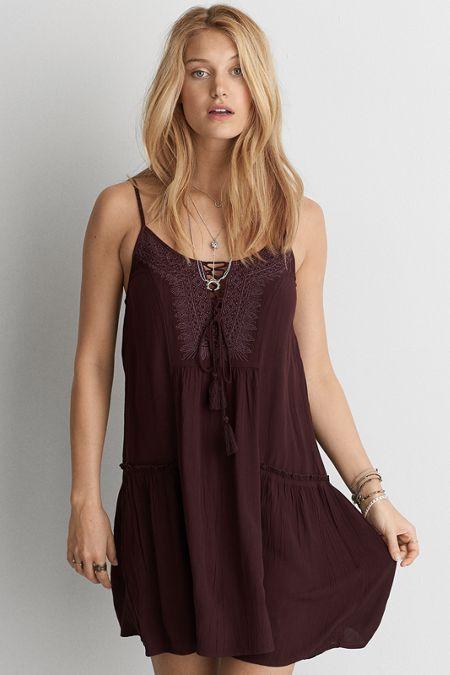 American Eagle Outfitters Ae Tassel Slip Dress