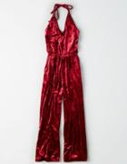 American Eagle Outfitters Don't Ask Why Velvet Jumpsuit
