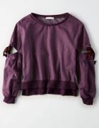 American Eagle Outfitters Don't Ask Why Tie Sleeve Sweatshirt