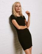 American Eagle Outfitters Don't Ask Why Lettuce Hem Ribbed Bodycon Dress