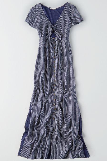 American Eagle Outfitters Ae Side Slit Maxi Dress