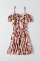 American Eagle Outfitters Ae Cold Shoulder Tassel Tie Dress