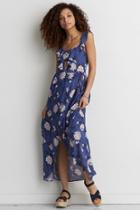 American Eagle Outfitters Ae Wrap Front Maxi Dress