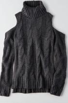 American Eagle Outfitters Ae Cold Shoulder Turtleneck Sweater