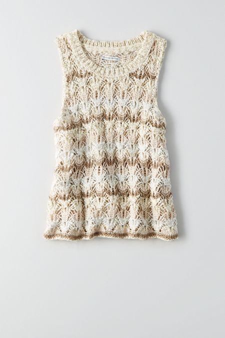 American Eagle Outfitters Ae Crochet Stitch Sweater Tank
