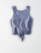 American Eagle Outfitters Ae Tie Back Crop Top