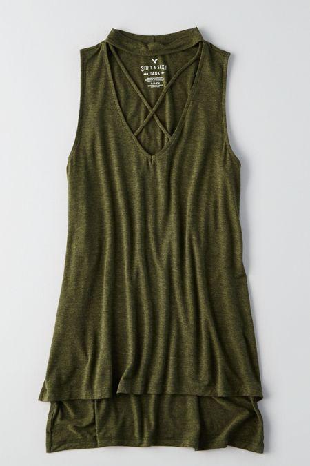 American Eagle Outfitters Ae Soft & Sexy Heathered Tank