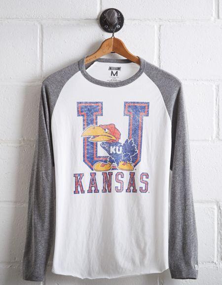 Tailgate Men's Kansas Jayhawks Baseball Shirt