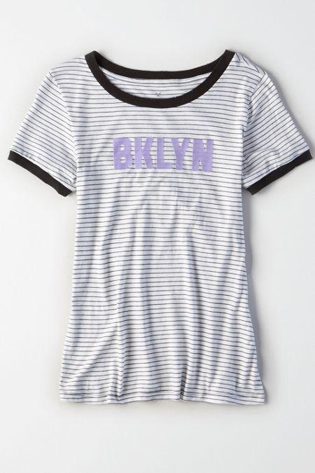 American Eagle Outfitters Ae Patch Ringer T-shirt