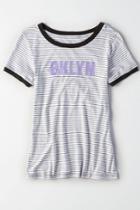 American Eagle Outfitters Ae Patch Ringer T-shirt