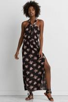 American Eagle Outfitters Ae Lace-up Front Maxi Dress