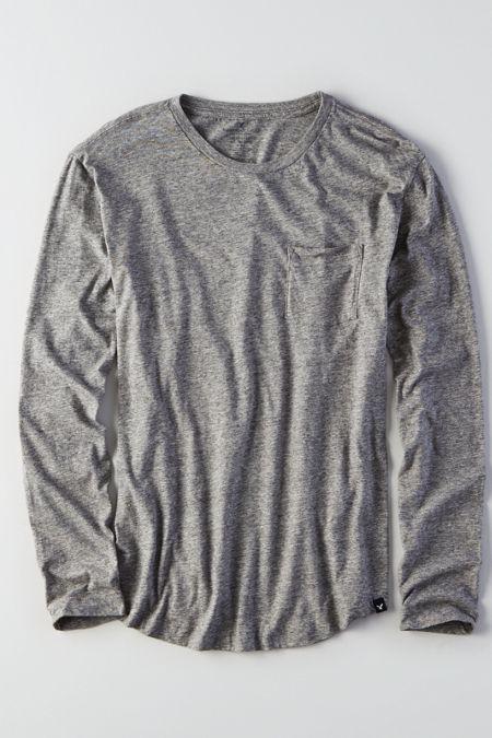 American Eagle Outfitters Ae Long Sleeve Pocket Crew T-shirt