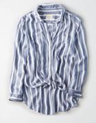 American Eagle Outfitters Ae Long Sleeve Tie Front Shirt