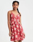 American Eagle Outfitters Ae Wrap Front Ruffle Dress