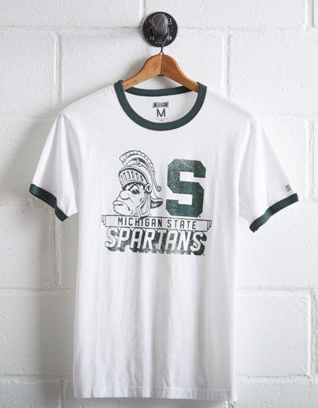 Tailgate Men's Michigan State Ringer T-shirt
