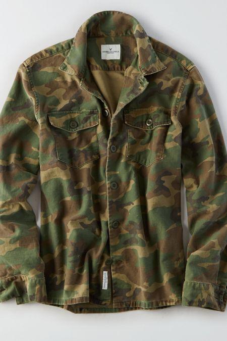 American Eagle Outfitters Ae Camo Overshirt