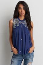 American Eagle Outfitters Ae Hi-neck Swing Tank