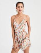 American Eagle Outfitters Ae Floral Pleated Romper