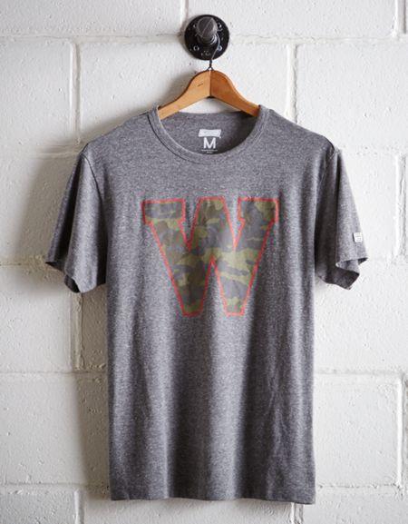 Tailgate Men's Wisconsin Camo Logo T-shirt