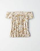 American Eagle Outfitters Ae Semi-smocked T-shirt