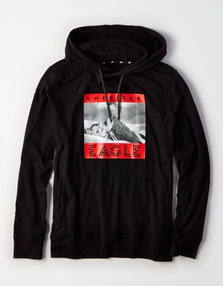 American Eagle Outfitters Ae Active Lightweight Graphic Hoodie