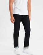 American Eagle Outfitters Ae Flex Slim Straight Selvedge Raw Jean