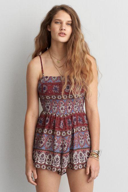 American Eagle Outfitters Ae Lace-up Back Romper