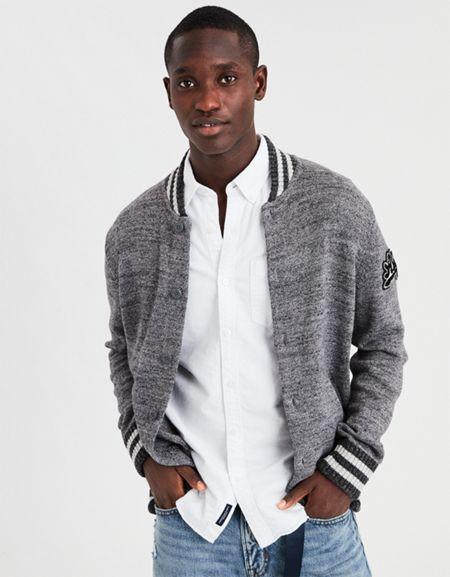 American Eagle Outfitters Ae Button-up Baseball Jacket