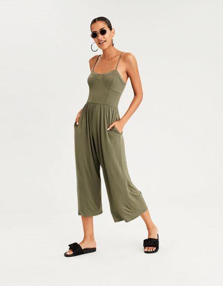 American Eagle Outfitters Ae Knit Corset Jumpsuit