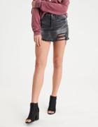 American Eagle Outfitters Ae Vintage Hi-rise Washed & Destroyed Denim Skirt