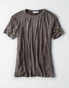 American Eagle Outfitters Don't Ask Why Faux Pearl T-shirt