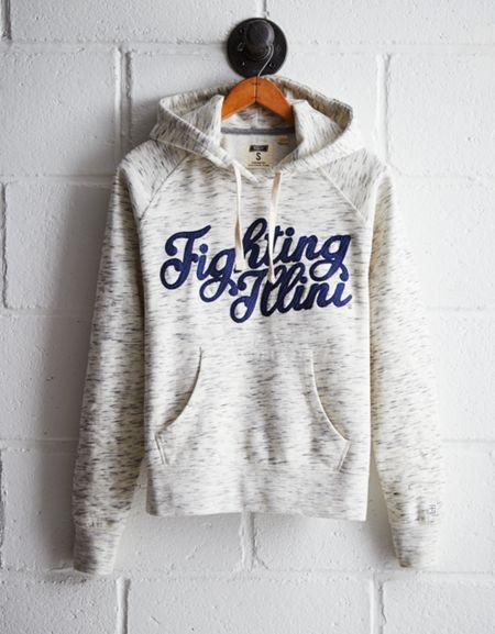 Tailgate Women's Illinois Space Dye Hoodie
