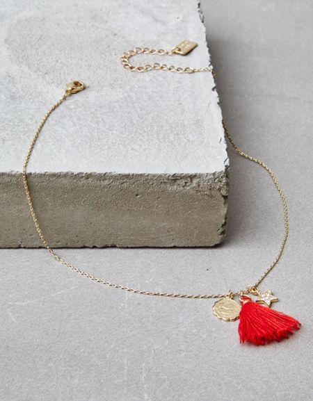 American Eagle Outfitters Ae Key & Pearl Necklace