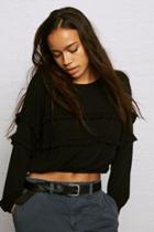 American Eagle Outfitters Don't Ask Why Ruffle-trim Sweatshirt